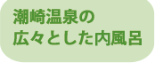 潮崎温泉の広々とした岩風呂