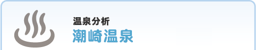 温泉分析 潮崎温泉・筒井温泉